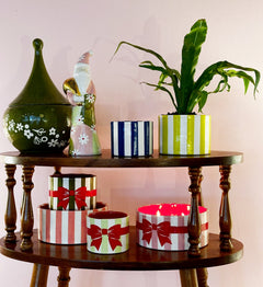 Big Top Stripes Candle & Vase - Aware House
