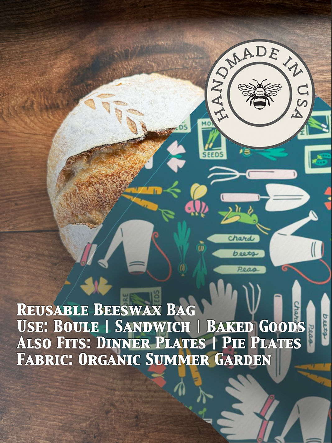 Beeswax Bread Bag | Reusable Cotton Food Storage Bag-zoom-61