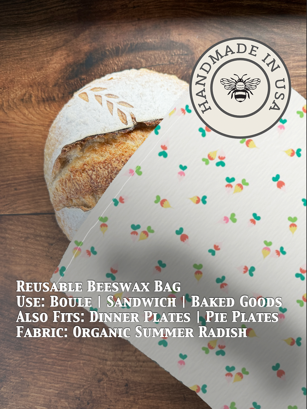 Beeswax Bread Bag | Reusable Cotton Food Storage Bag-zoom-62