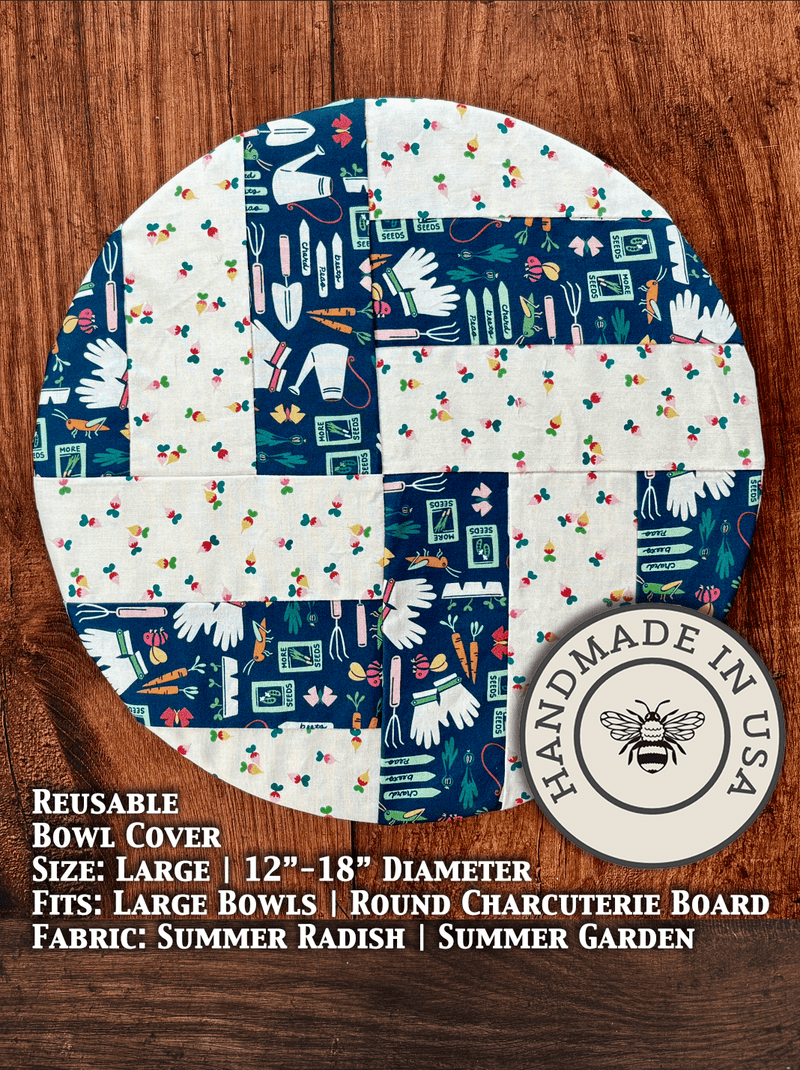 Large Reusable Cotton Bowl Cover | Eco-Friendly Kitchen Cover-zoom-
