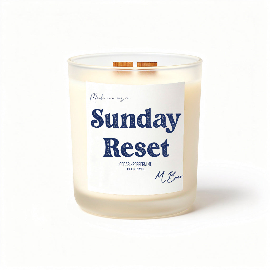Sunday Reset Beeswax Candle
