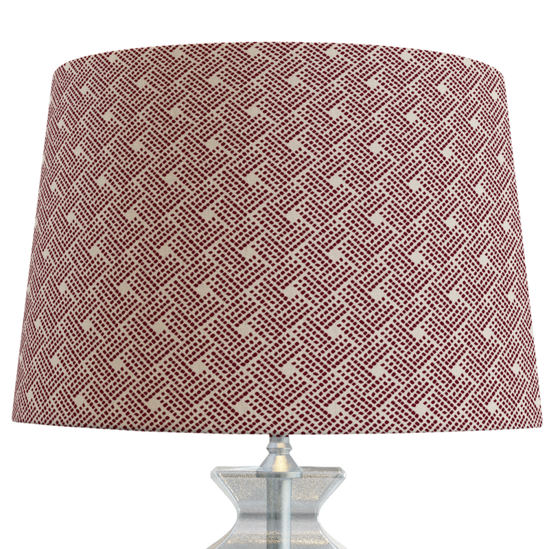 Red Patterned Lampshade in HAVEN-zoom-