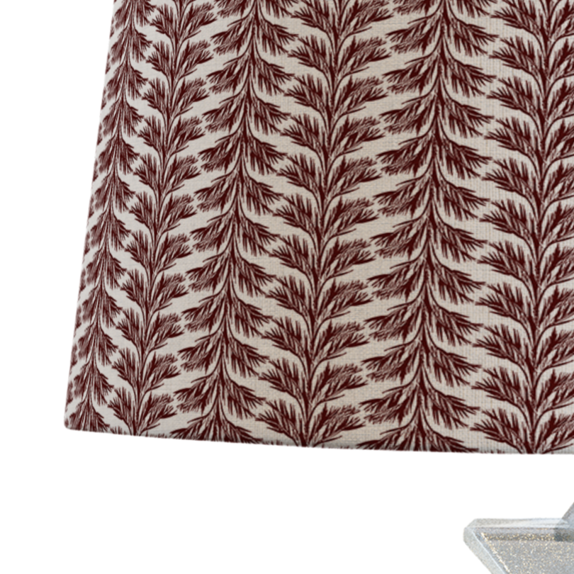 Red Patterned Lampshade in SABAL STRIPE-3