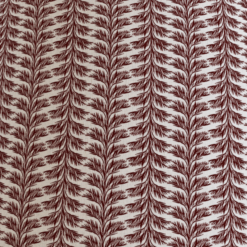 Red Patterned Lampshade in SABAL STRIPE-zoom-
