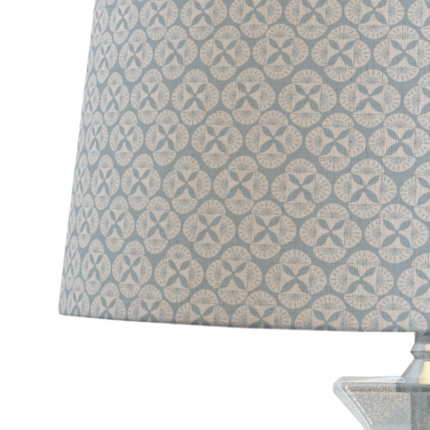 Sky Blue Patterned Lampshade in SEA STAR-3
