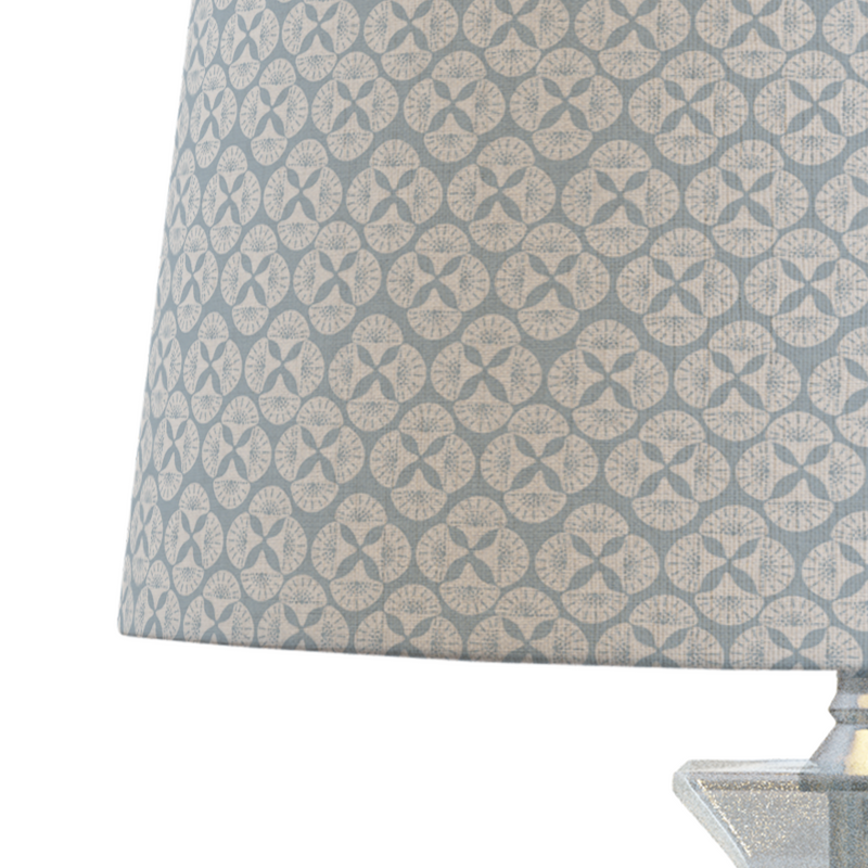 Sky Blue Patterned Lampshade in SEA STAR-zoom-