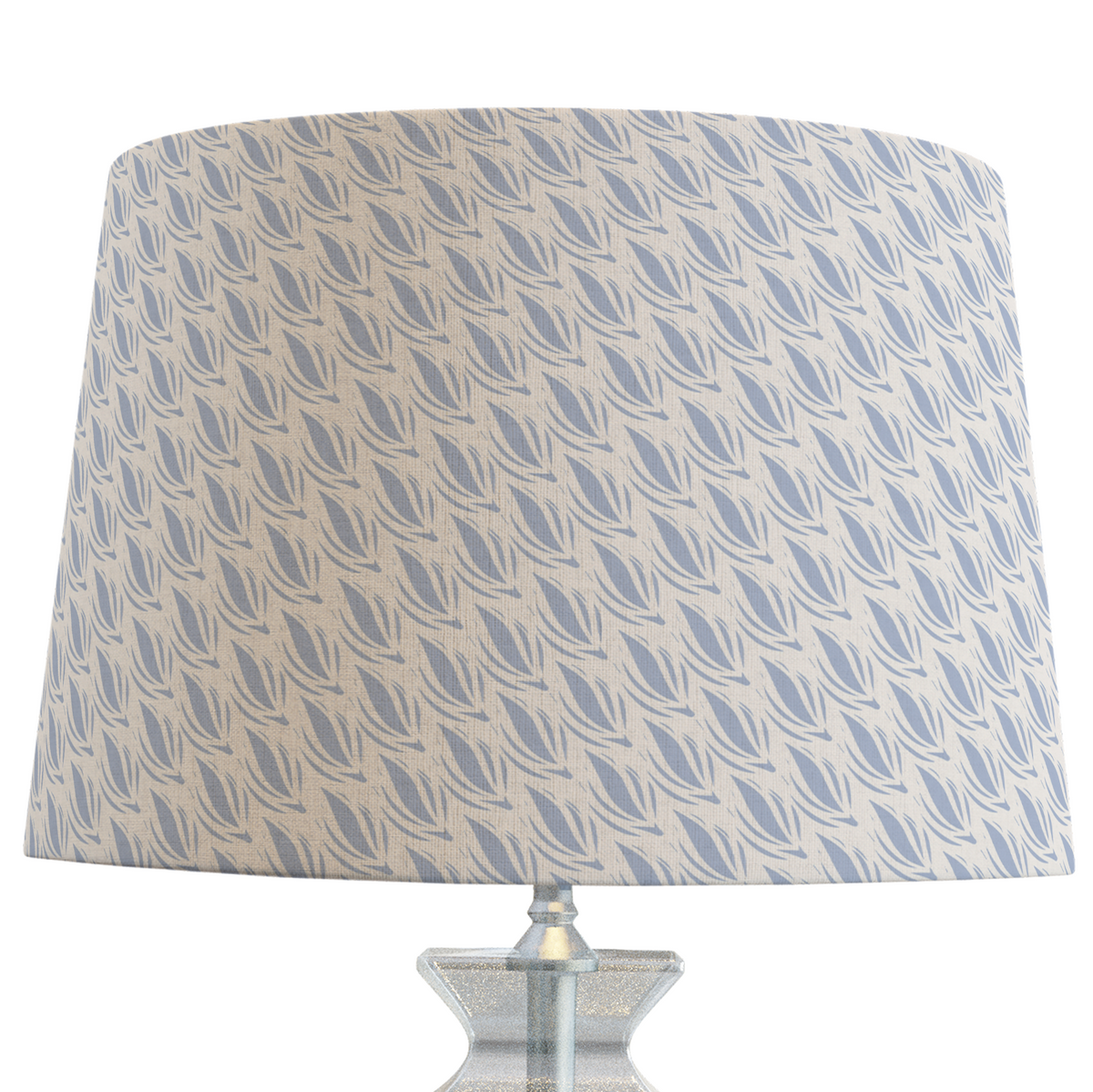 French Blue Patterned Lampshade in CACAO-zoom-1