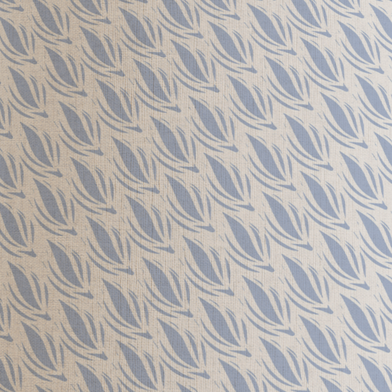 French Blue Patterned Lampshade in CACAO-zoom-