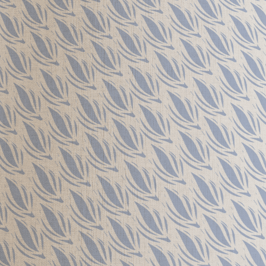 French Blue Patterned Lampshade in CACAO - Aware House - Noble Winter -