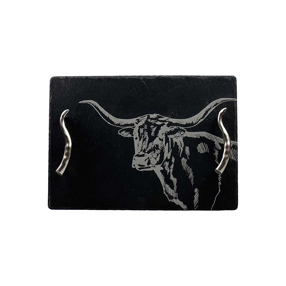 Texas Longhorn Slate Serving Tray-zoom-1