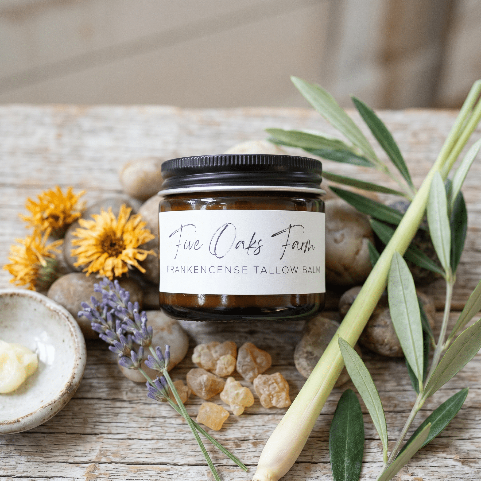 Frankincense Tallow Balm | Nourishing & Soothing Skincare - Aware House - Five Oaks Farm - 