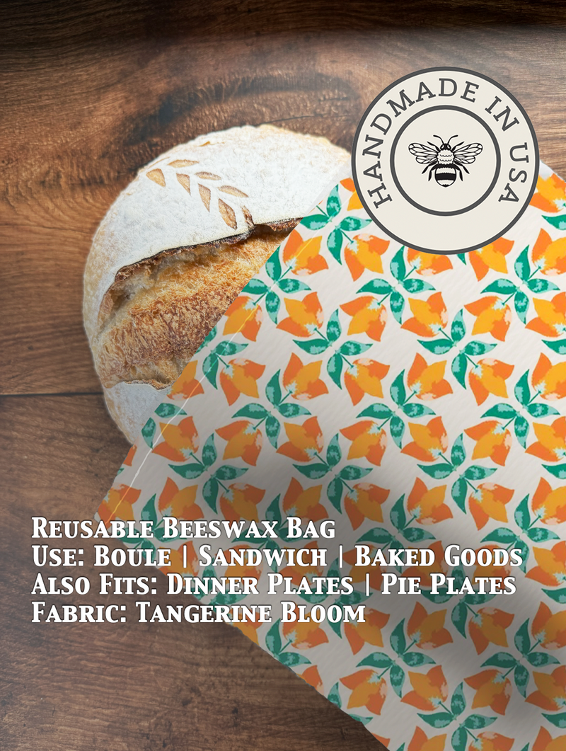 Beeswax Bread Bag | Reusable Cotton Food Storage Bag-zoom-