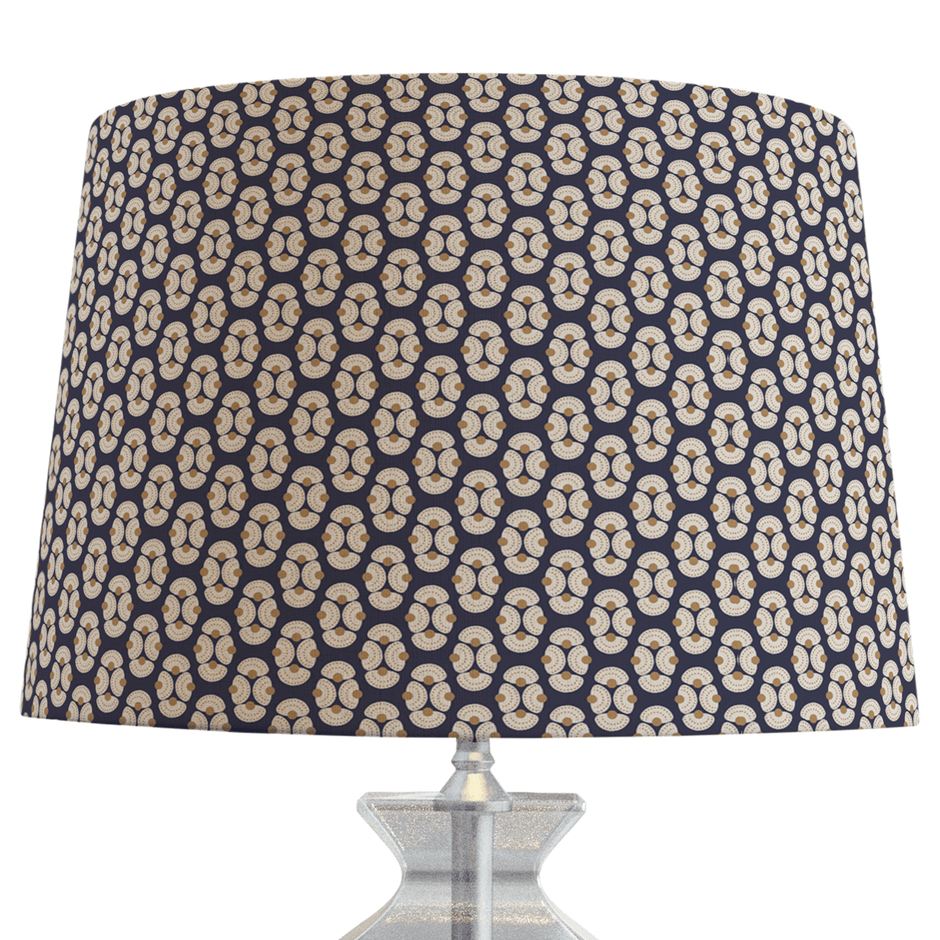 Navy Patterned Lampshade in ARMADA - Aware House - Noble Winter -