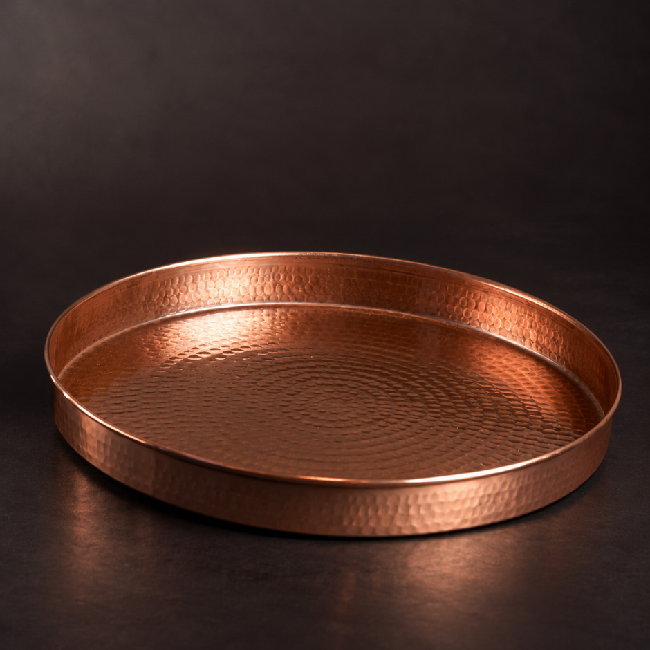 The Oyster Copper Bar Cart Tray