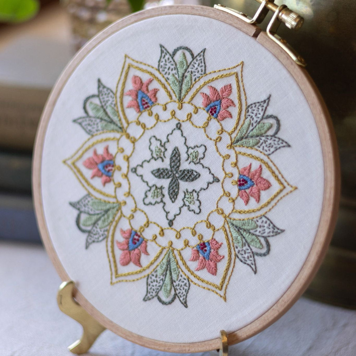 Thessaly Floral embroidery hoop kit or transfer-zoom-3