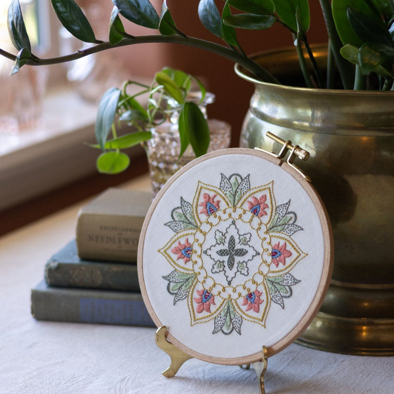 Thessaly Floral embroidery hoop kit or transfer-zoom-