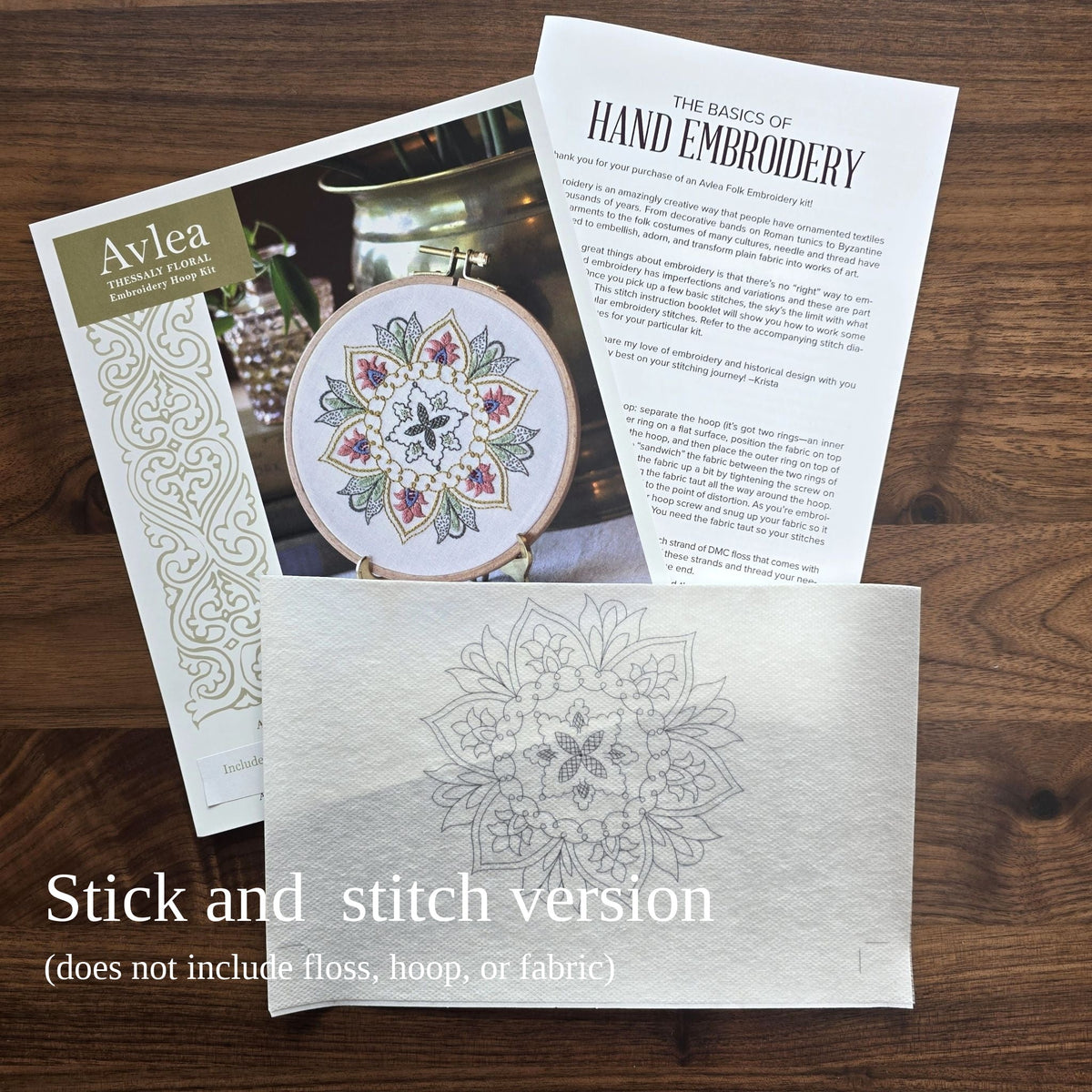 Thessaly Floral embroidery hoop kit or transfer-zoom-8