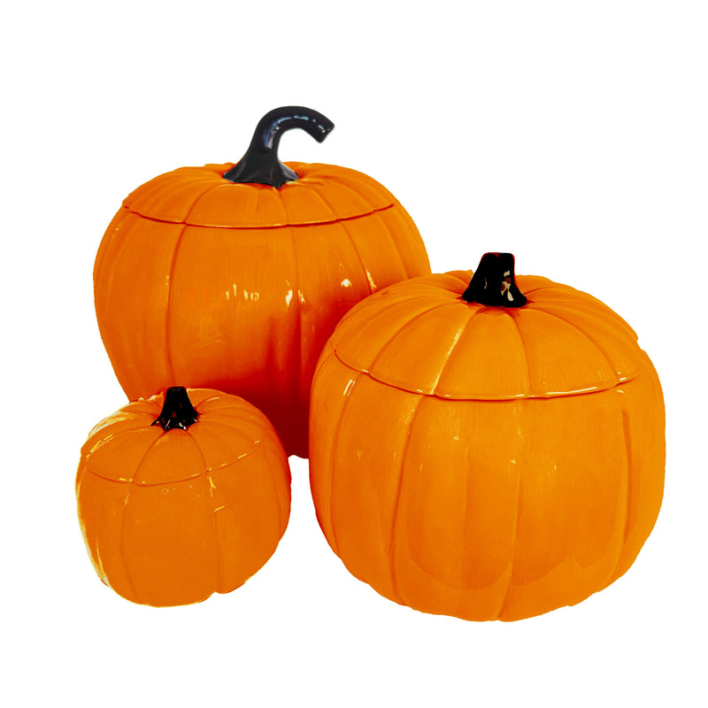 Solid Tiki Orange Pumpkin Jars-zoom-