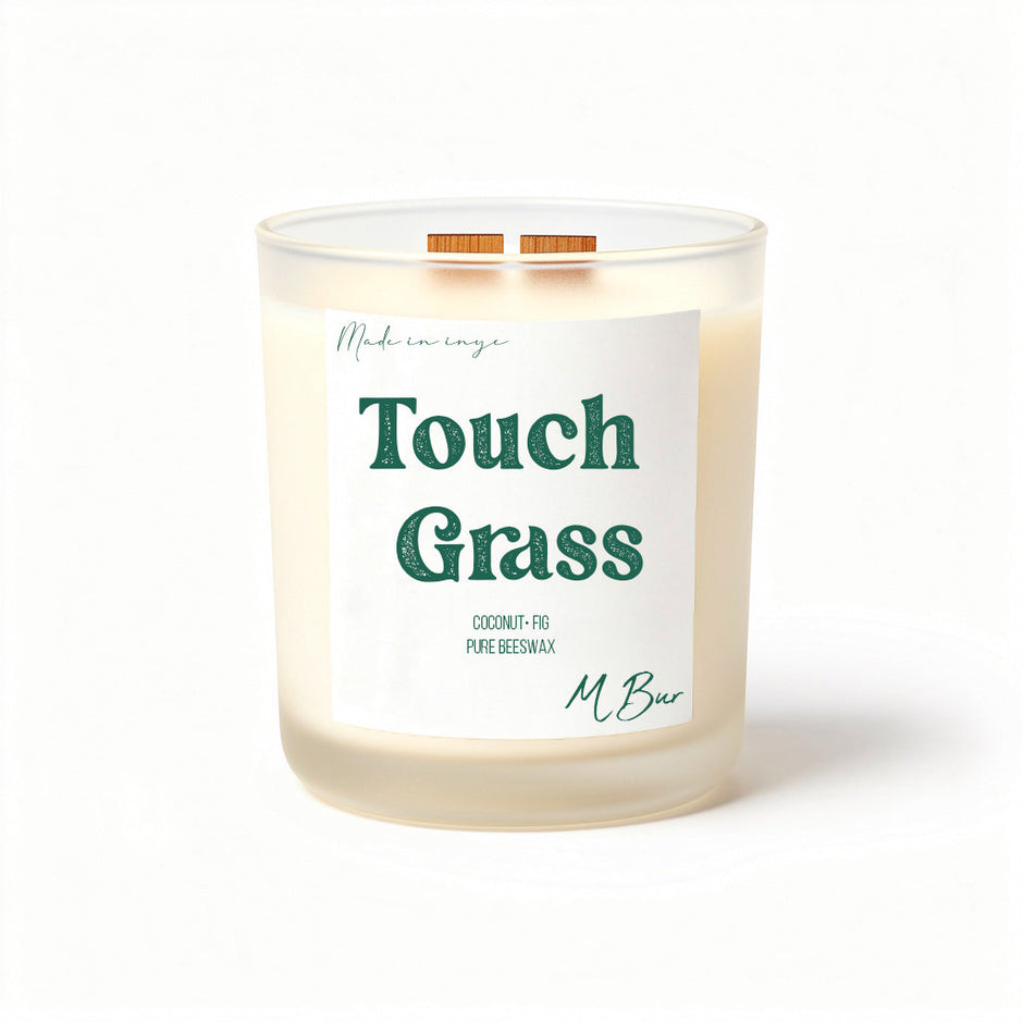 Touch Grass Beeswax Candle