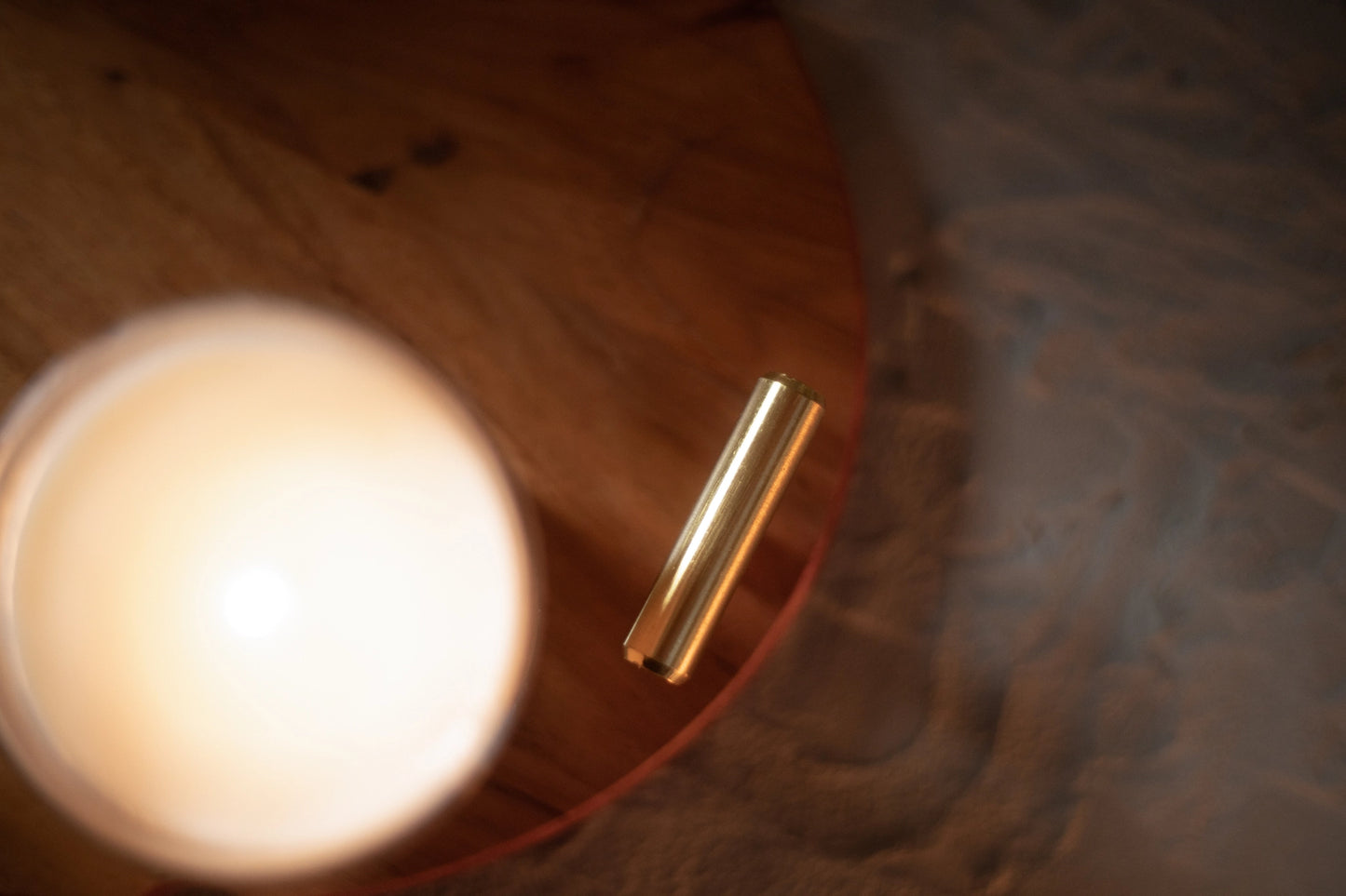 Hickory Tray with Brushed Brass Handles