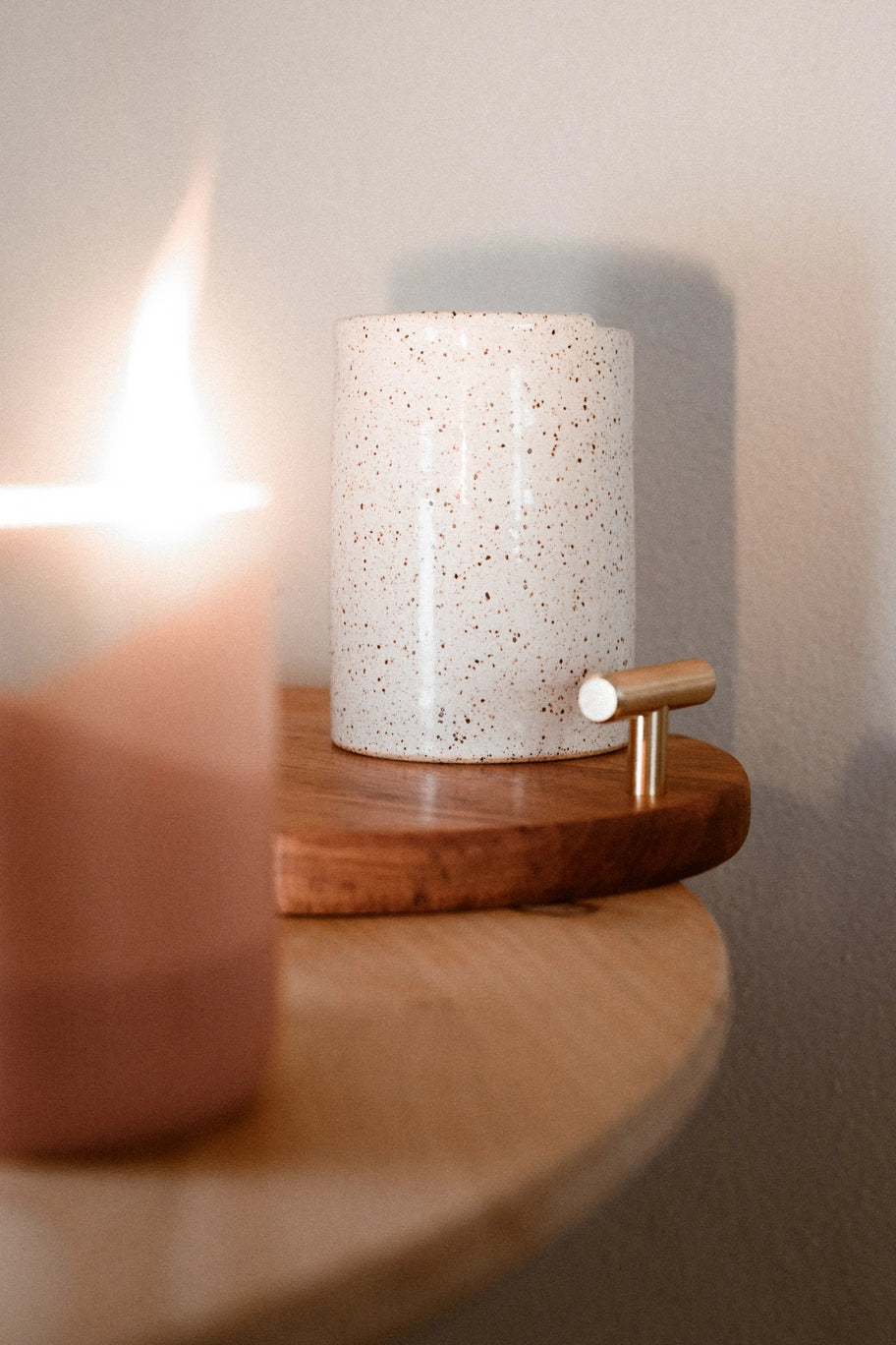 Hickory Tray with Brushed Brass Handles-zoom-4