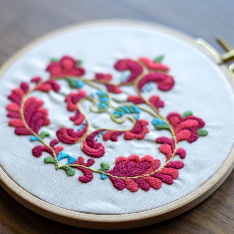 Trondheim Bloom Embroidery Hoop Kit-zoom-