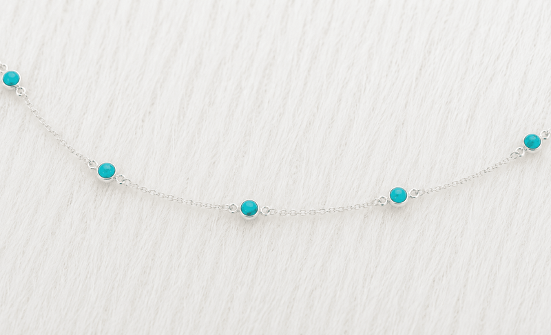December Birthstone Turquoise Bracelet | Sterling Silver Gemstone Jewelry-zoom-