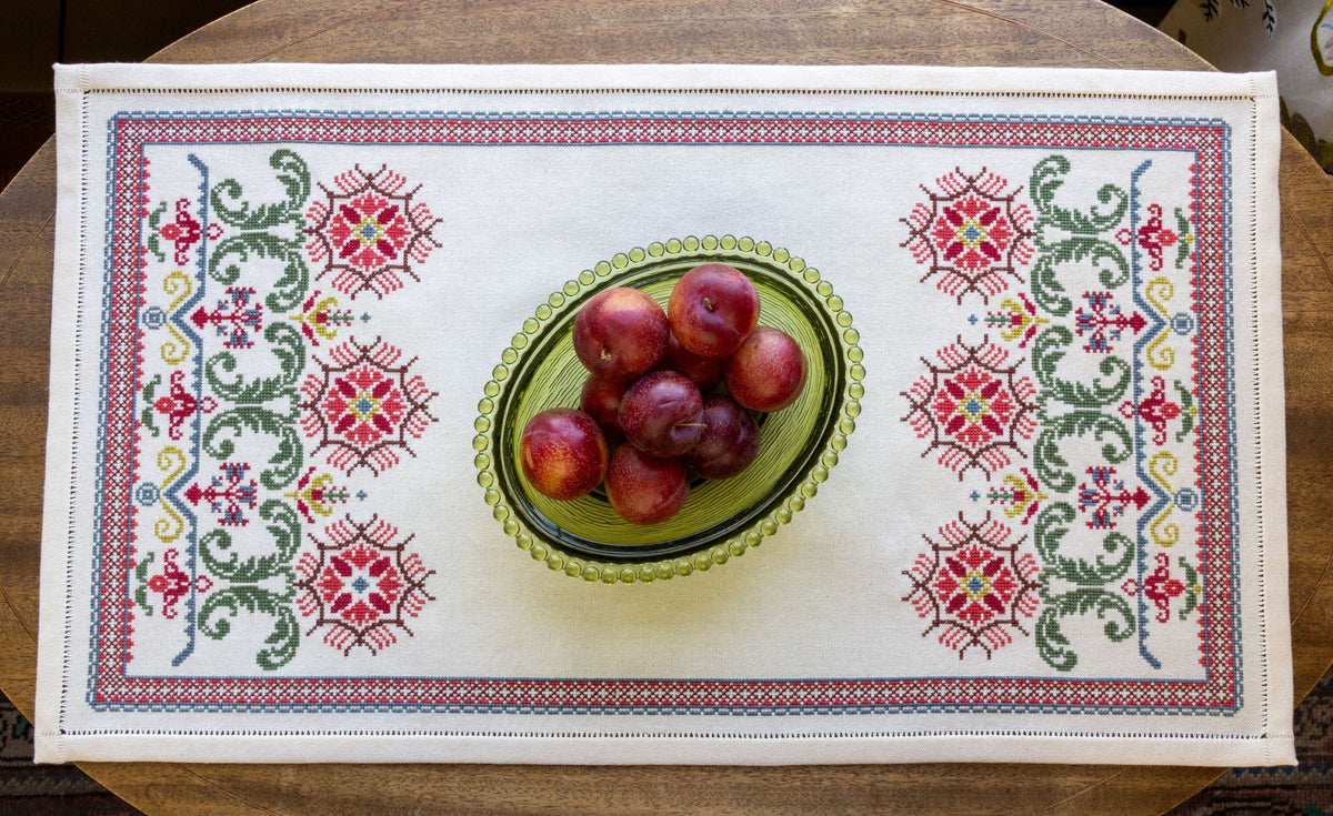 Tuscan Bergamot cross stitch folk embroidery kit-6
