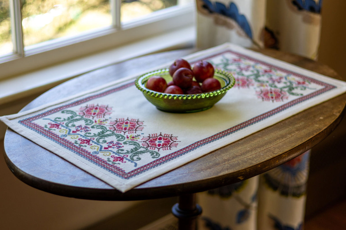 Tuscan Bergamot cross stitch folk embroidery kit-2
