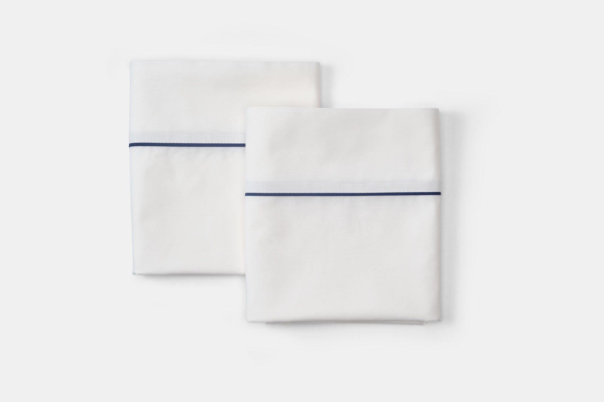 Cotton Bed Pillowcases with Classic Piping Design - Aware House - American Blossom Linens -