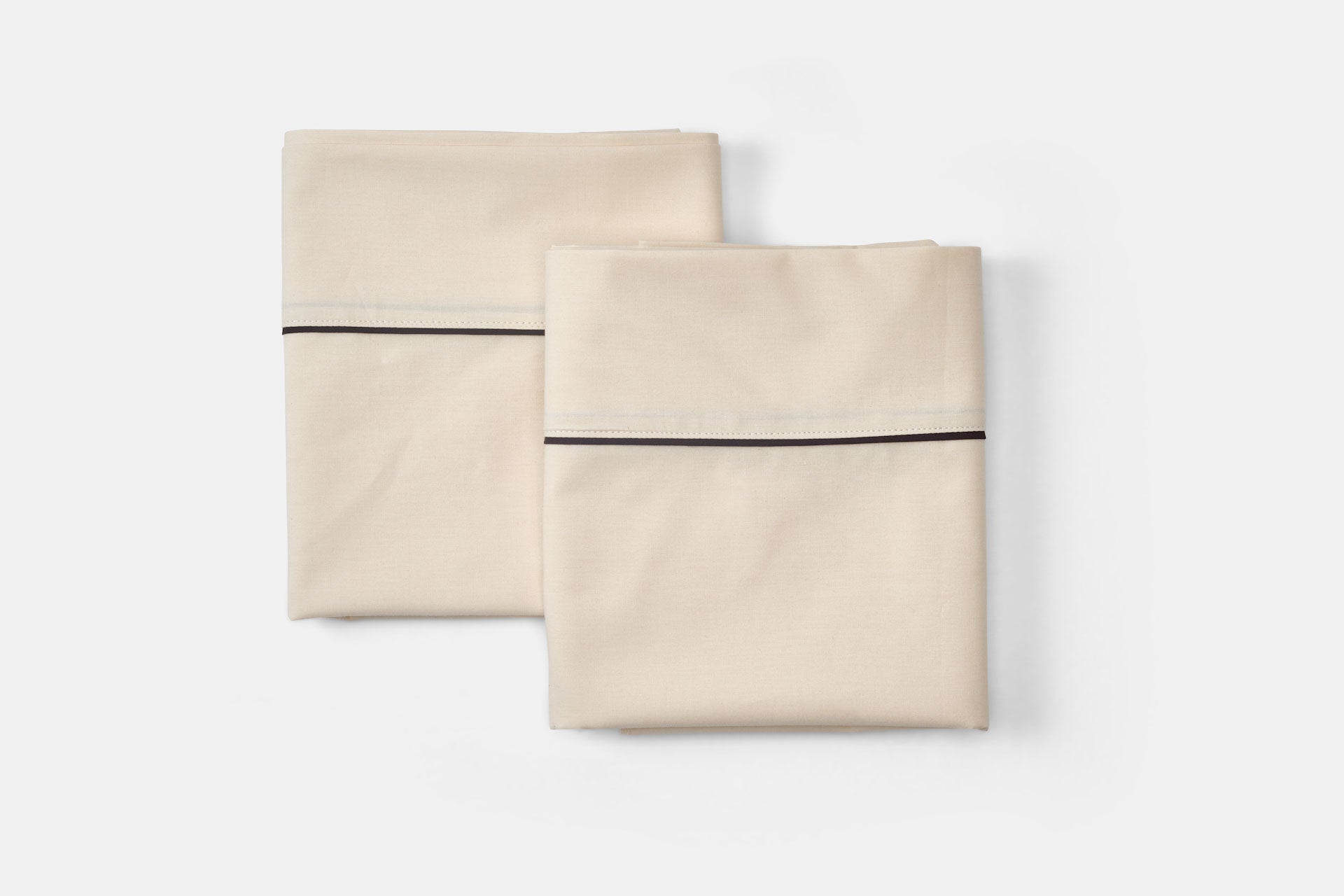 Cotton Bed Pillowcases with Classic Piping Design - Aware House - American Blossom Linens -