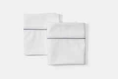 Cotton Bed Pillowcases with Classic Piping Design - Aware House - American Blossom Linens -