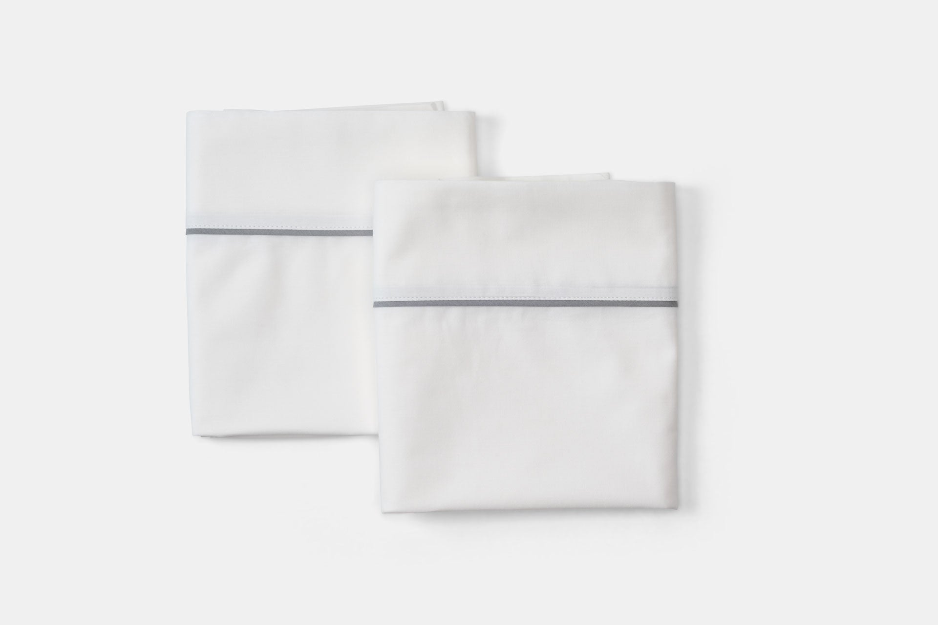 Cotton Bed Pillowcases with Classic Piping Design - Aware House - American Blossom Linens -