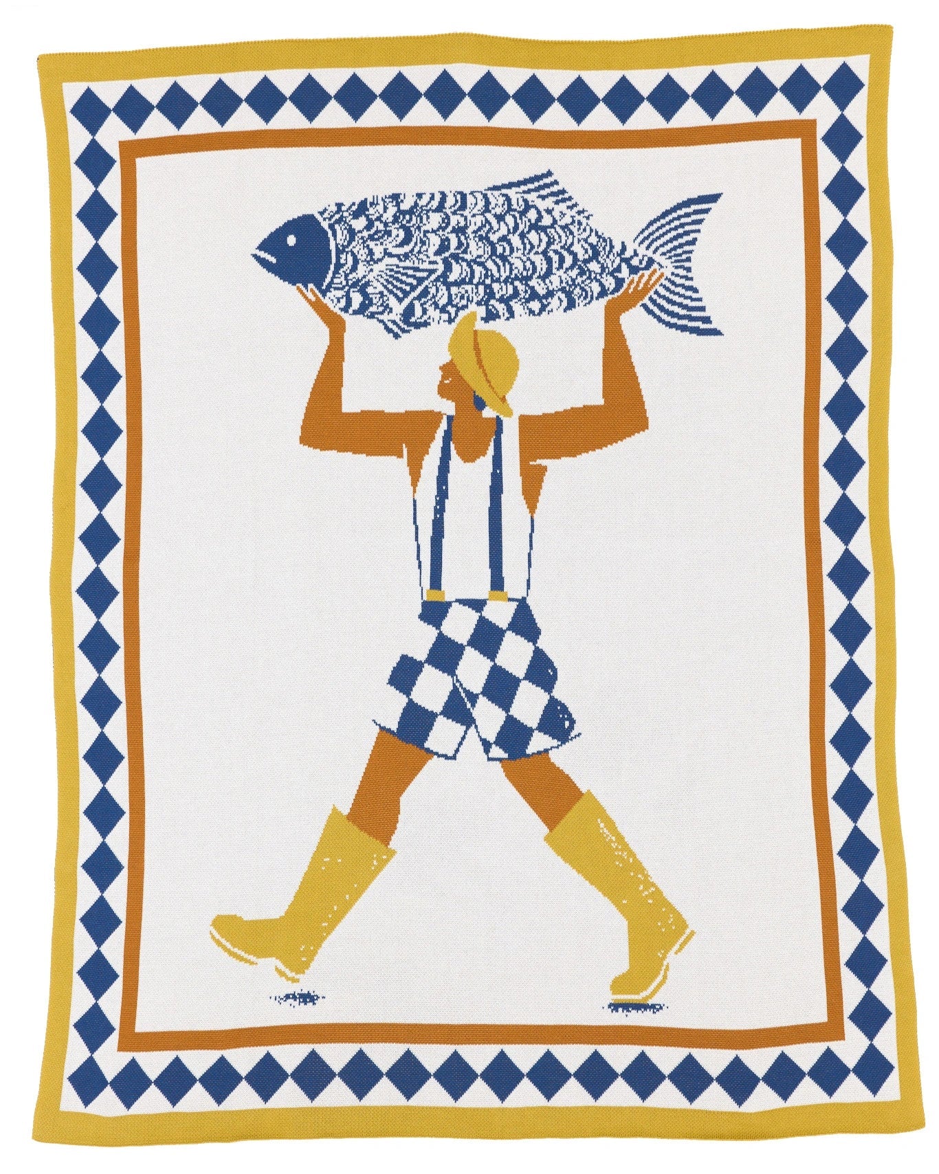 Un Beau Poisson Throw Blanket