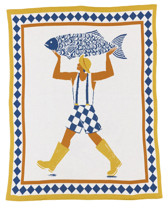 Un Beau Poisson Throw Blanket