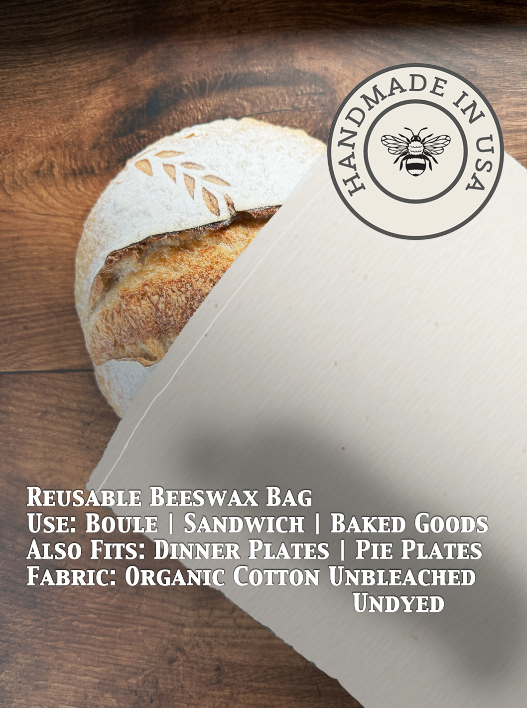 Beeswax Bread Bag | Reusable Cotton Food Storage Bag-62