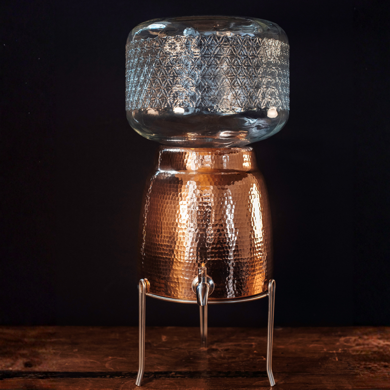 Niagara Copper Water Dispenser with Lid-zoom-