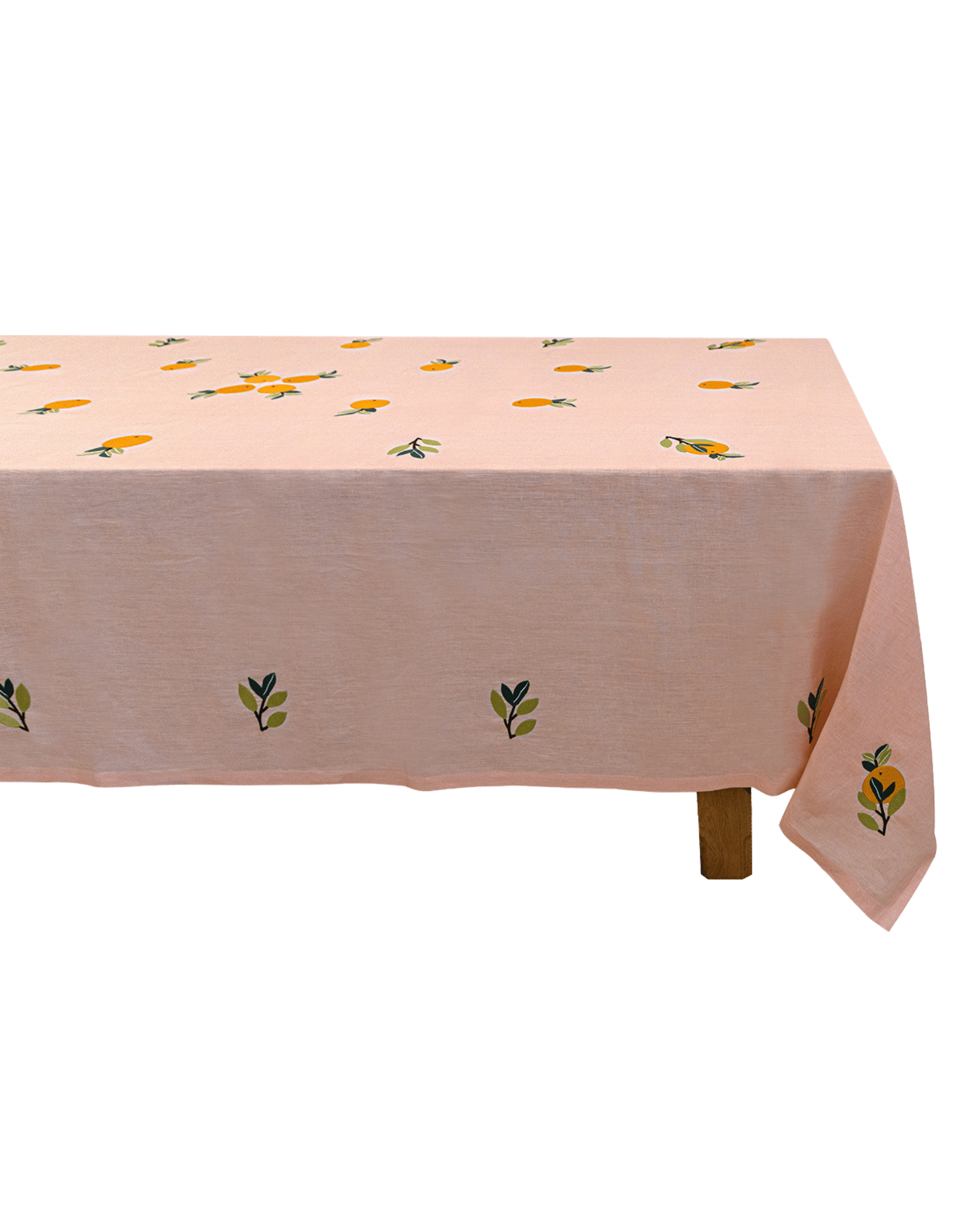 Hand Embroidered Farm to Table Tablecloth | 120" x 80"