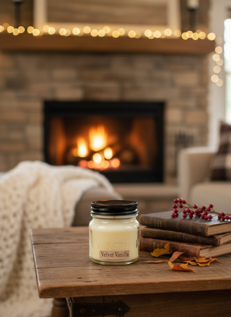 Velvet Vanilla Candle | Half Pint-zoom-