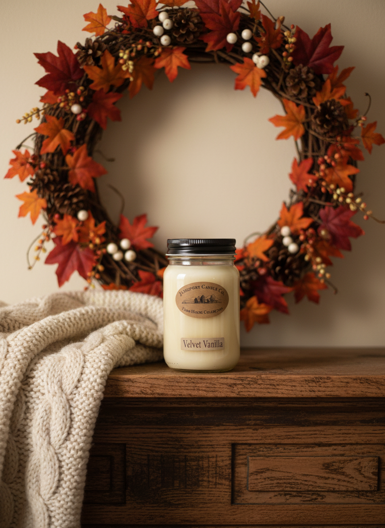 Velvet Vanilla Candle | Fruit Jar