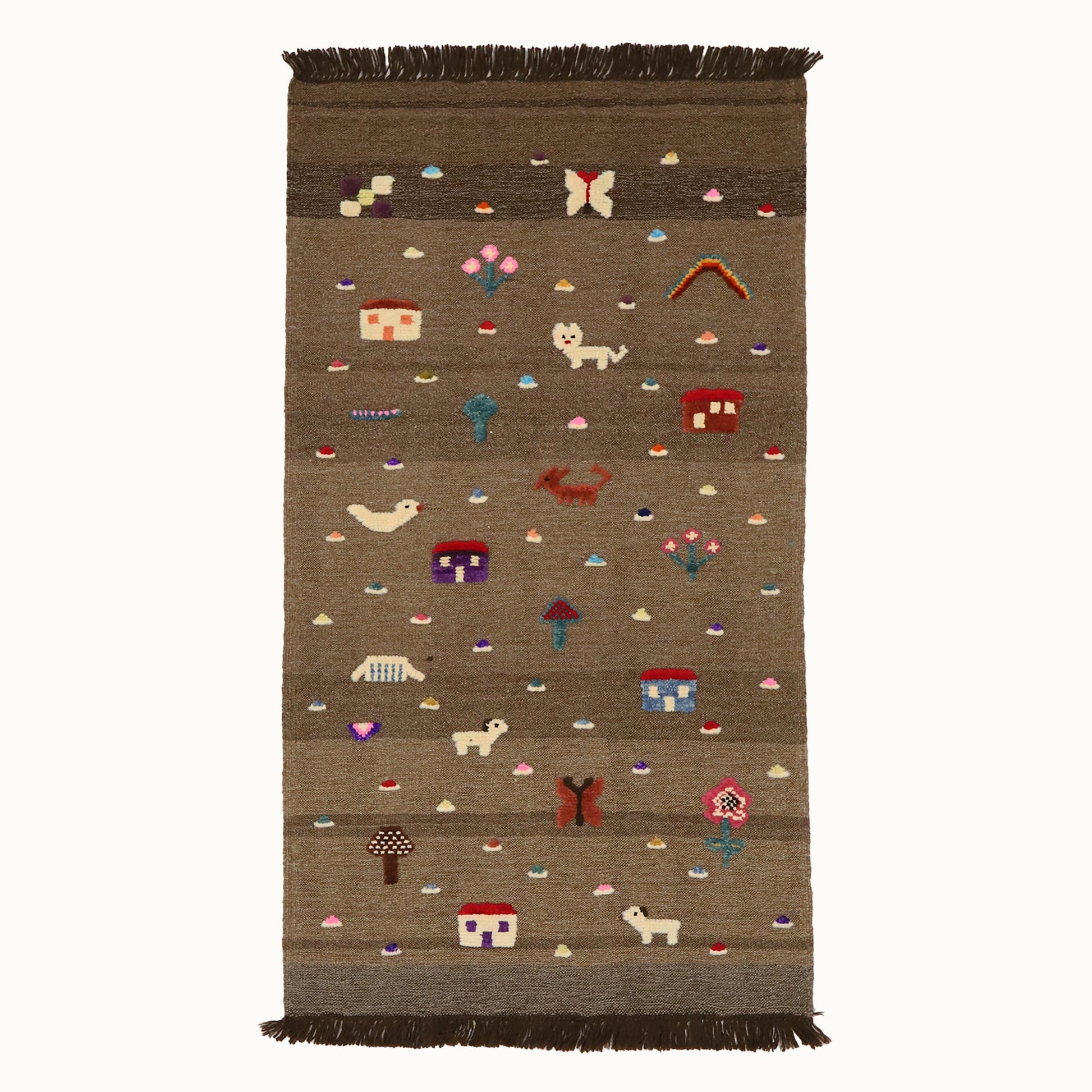 Village Bloom Kids Rug | Handmade Wool Rug for Nursery, Playrooms & Children’s Rooms - Aware House
