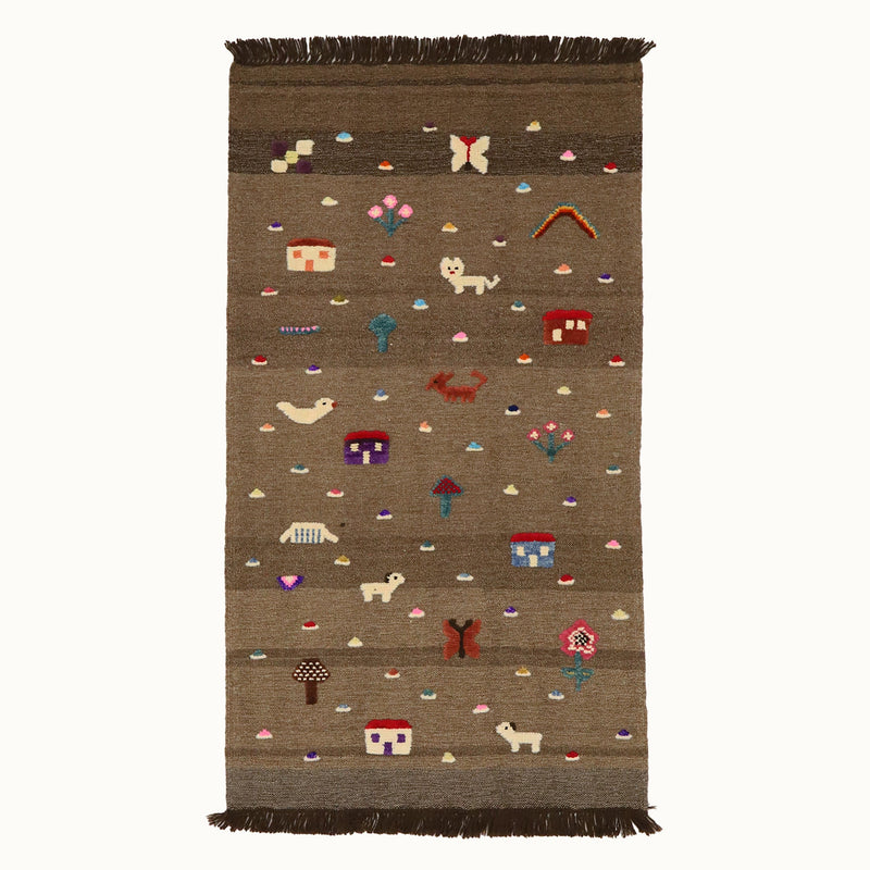 Village Bloom Kids Rug | Handmade Wool Rug for Nursery, Playrooms & Children’s Rooms-zoom-