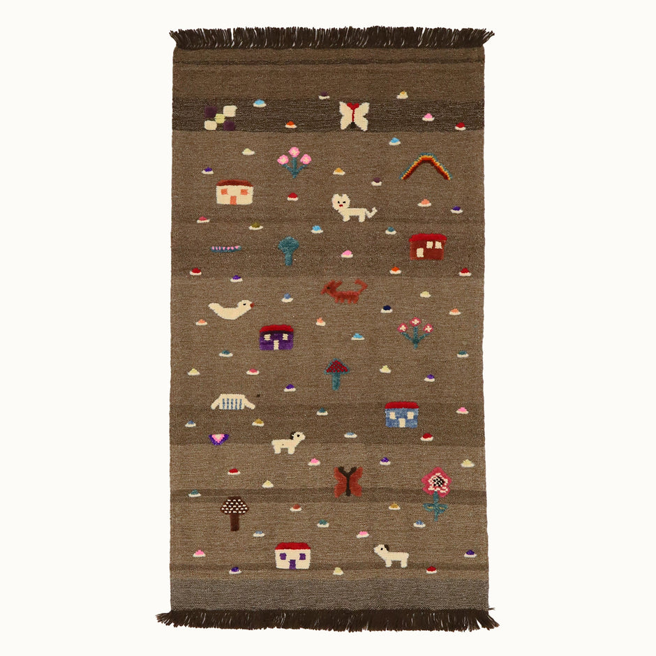 Village Bloom Kids Rug | Handmade Wool Rug for Nursery, Playrooms & Children’s Rooms - Aware House