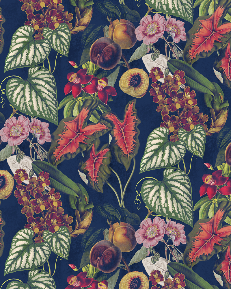 Cali Tropicale Wallpaper, navy-zoom-