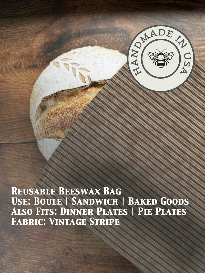 Beeswax Bread Bag | Reusable Cotton Food Storage Bag-zoom-