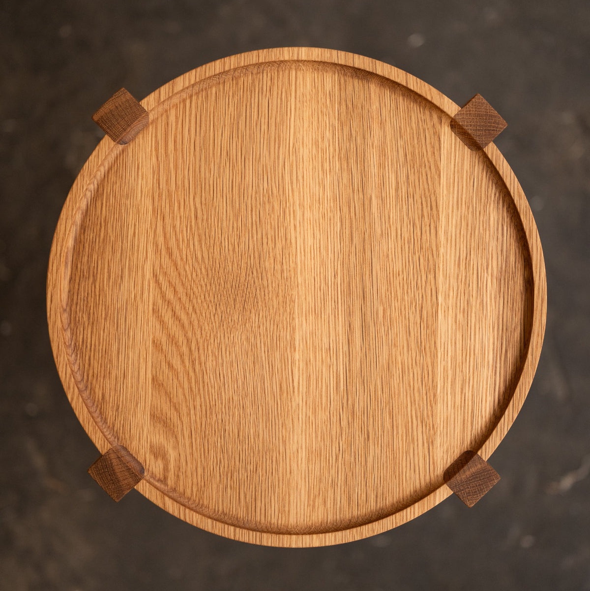 Waverly Side Table | Modern Round Wood Side Table with Metal Details-22
