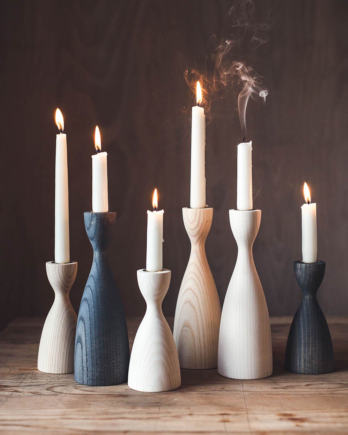 Pantry Wooden Candlestick Holder - Aware House
