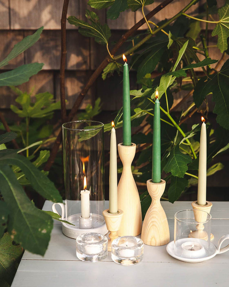 Pantry Wooden Candlestick Holder-zoom-