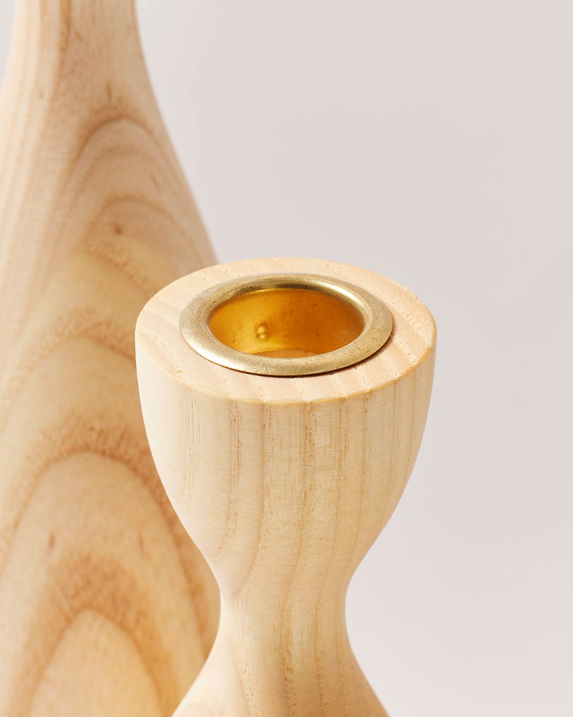 Pantry Wooden Candlestick Holder - Aware House