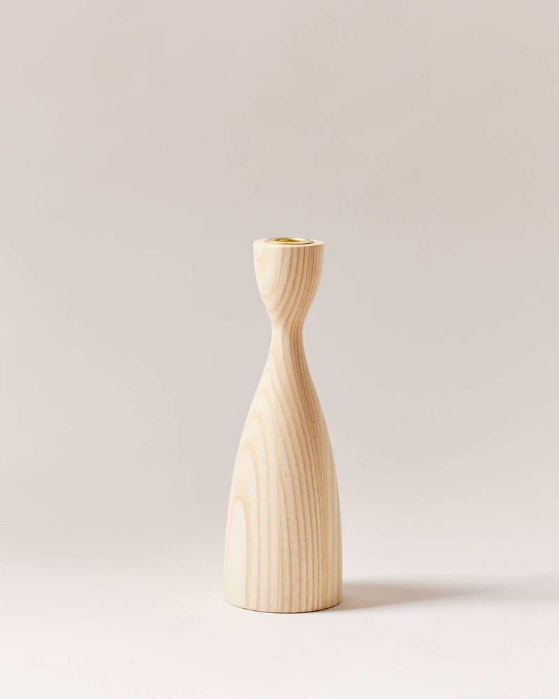 Pantry Wooden Candlestick Holder-zoom-